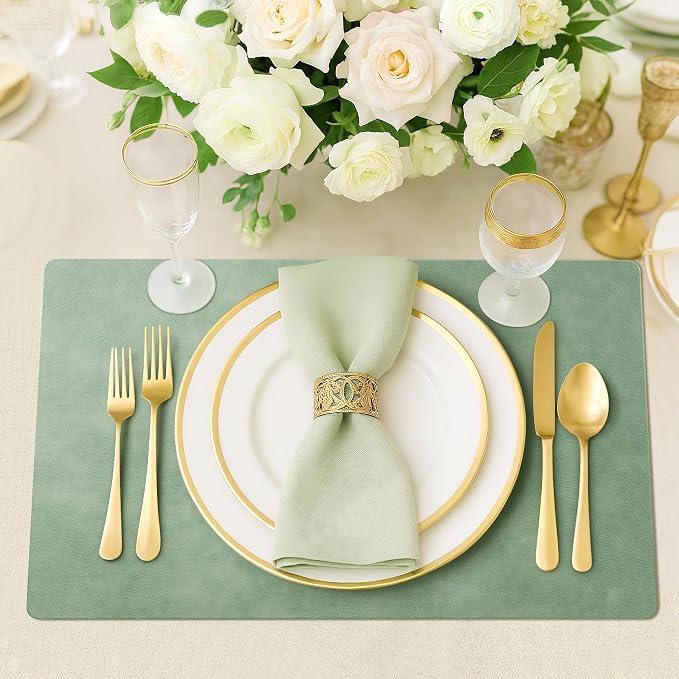 Roxifina Faux Leather Placemats Set of 8 - Image 7