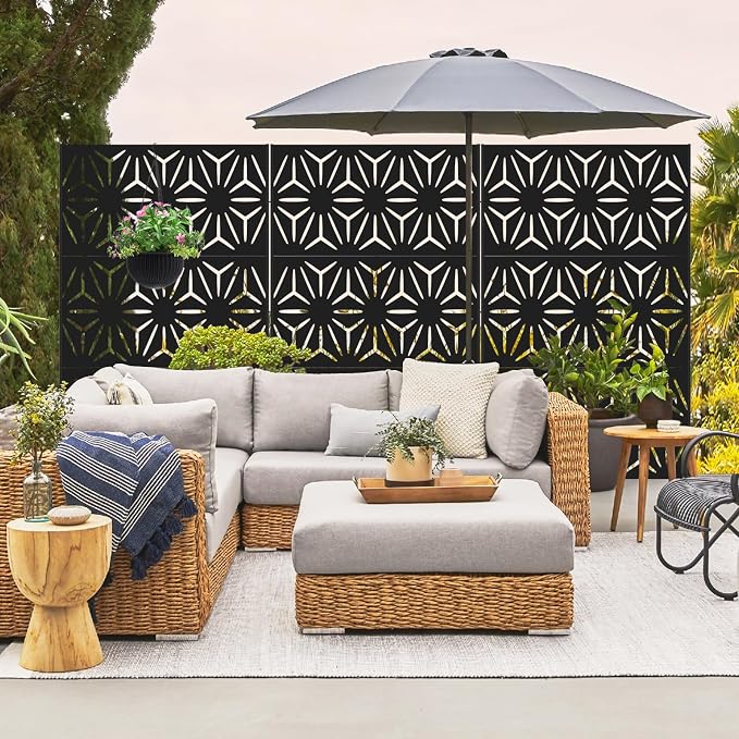 72" H×48" W Metal Privacy Screen, Outdoor Indoor Privacy Screens - Image 8