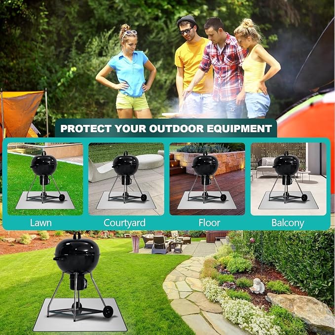 UBeesize 48x40 Inch 4-Layer Grill Mat, Heavy Duty Under Grill Mat - Image 5