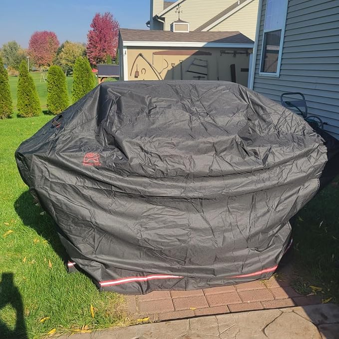 Turtle Life BBQ Grill Cover, 76-83 Inch Adjustable Heavy Duty Waterproof 6 or - Image 5