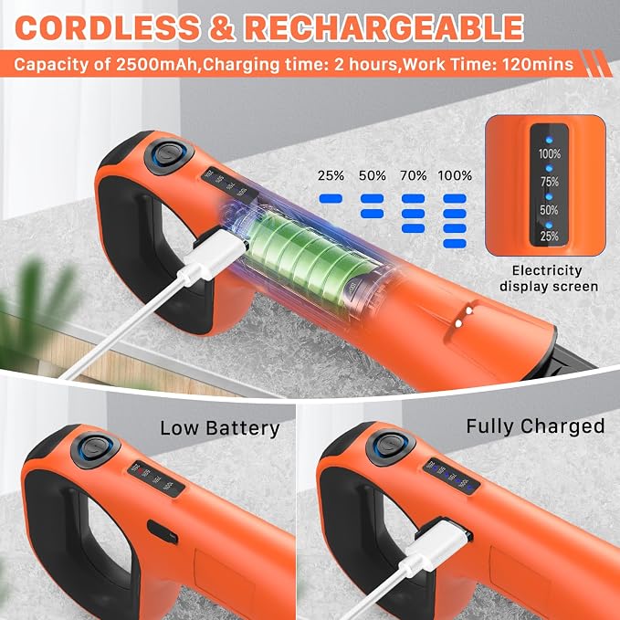 Hillyfe Grill Brush for Outdoor，Cordless Rechargeable Grill Brush - Image 2