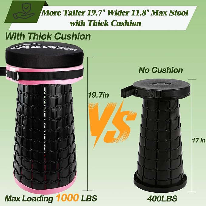 ALEVMOOM Upgraded XXL Collapsilbe Stool - Image 5