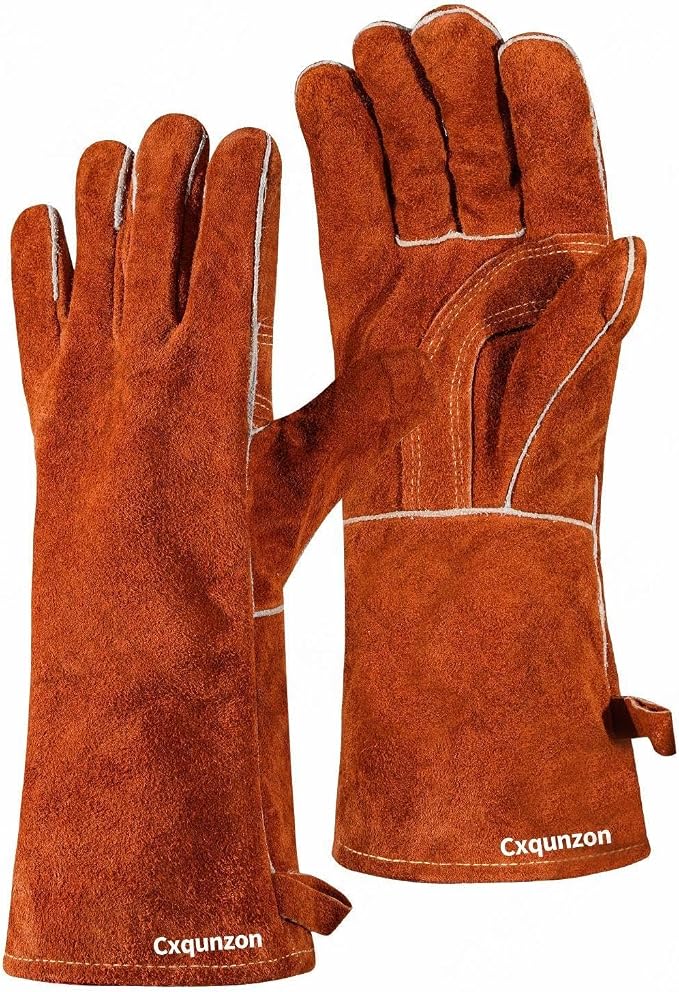 Leather Welding Gloves by Cxqunzon