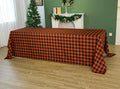 Classic Gingham Buffalo Tablecloth Fabric by Essifunia