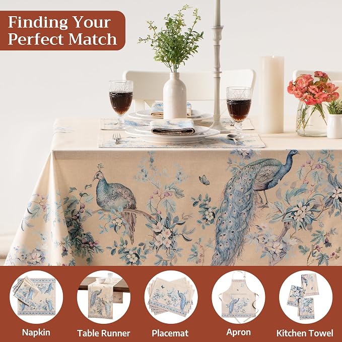 Maison d' Hermine Premium Table Cloth Rectangle Table 100% Combed Cotton 140 x - Image 7