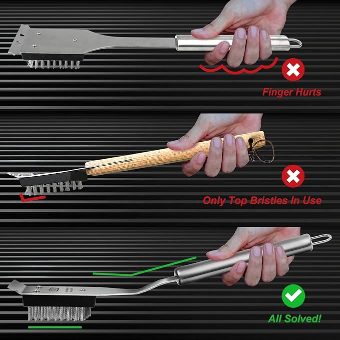 GRILLART Grill Brush and Scraper, Wire BBQ Grill Brush - Image 4