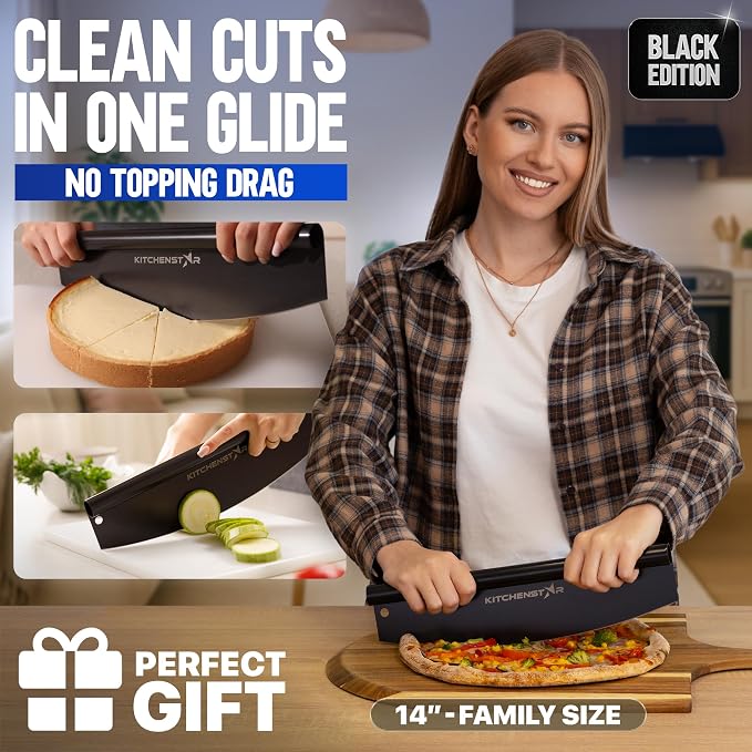 KitchenStar 14-Inch Pizza Cutter Rocker Blade - Image 2