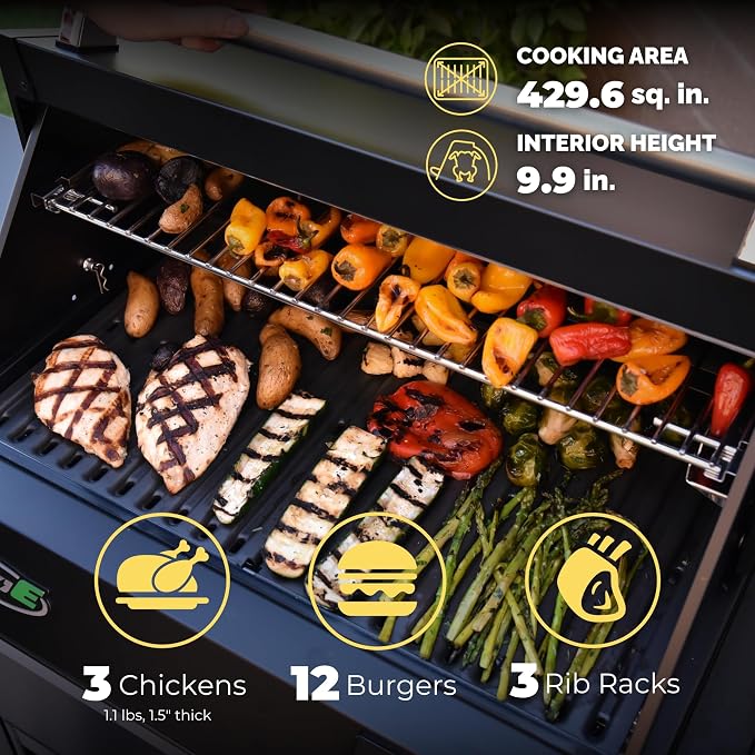 Turbo E XL Electric Grill, 1700W Infrared, Warming Rack and Probe, Apartment - Image 7