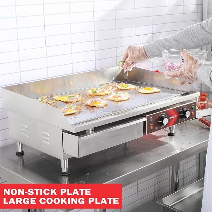 EGGKITPO Commercial Electric Griddle 29 Inch Large Countertop Griddle Non-Stick - Image 3