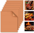 WIBIMEN Grill Mats for Outdoor Grill, Copper 7pcs Grill Mat, 100% Non-Stick by WIBIMEN