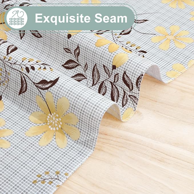 misaya Rectangle Waterproof Vinyl Table Cloth, Wipeable Tablecloth - Image 7