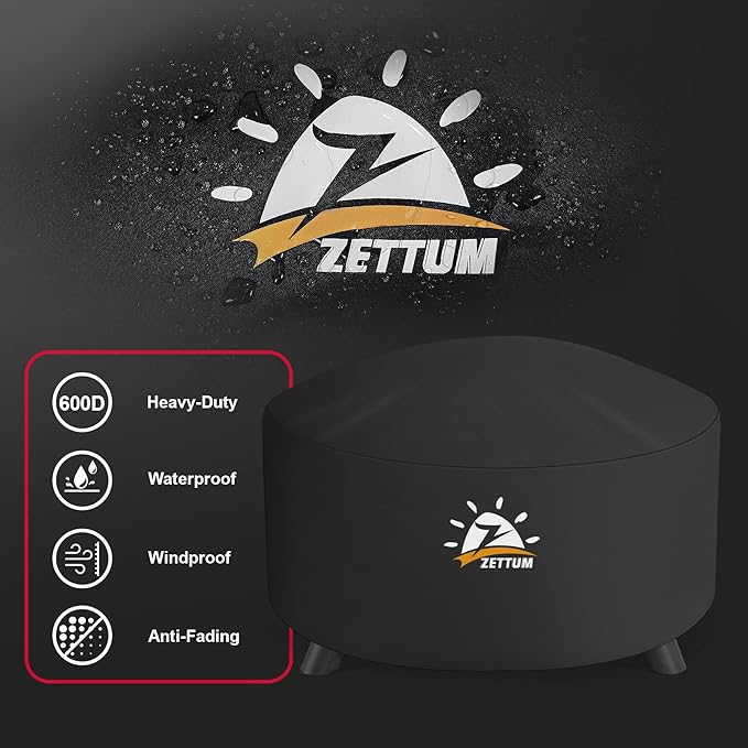 Zettum Fire Pit Cover Round 50 Inch - Image 3