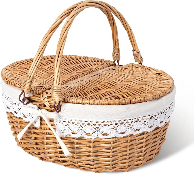 GRANNY SAYS Picnic Basket, Wicker Basket by GRANNYSAYS