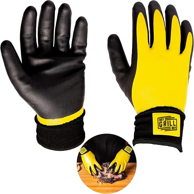 Hey Grill Hey Pitmaster Gloves | BBQ Gloves | Heat Protection up to 500°F or by HeyGrillHey