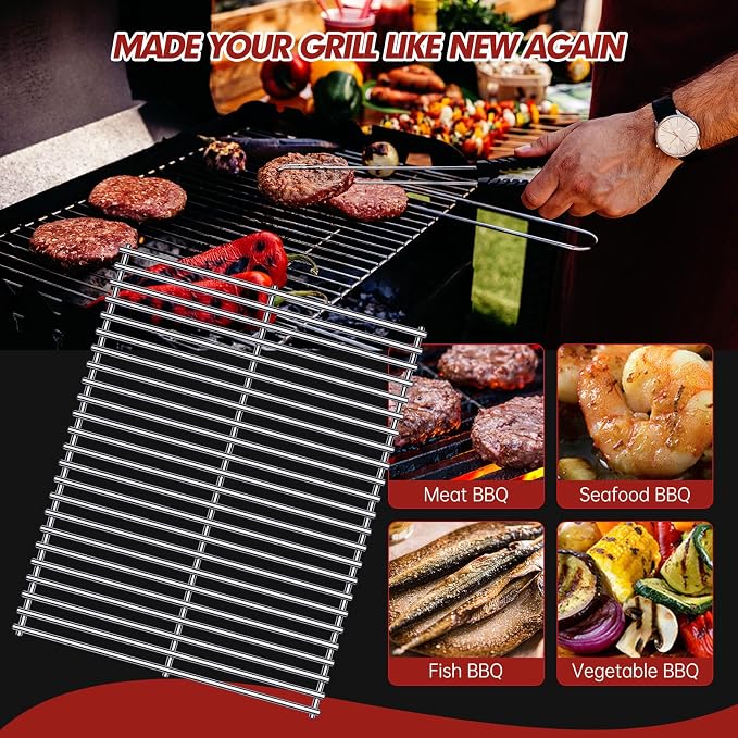 BBQ Grill Grates Replacement for Cuisinart Gas Grill CGG-200, Stainless Steel - Image 6