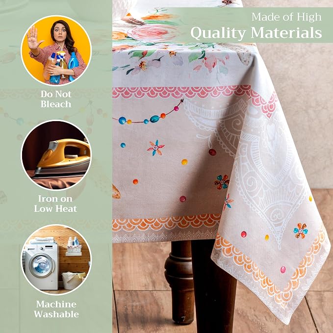 Maison d' Hermine Table Cloth Rectangle Table 100% Cotton 70 x 90 Inches - Image 3