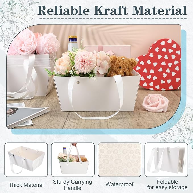 Glenmal 72 Pcs Baskets for Gifts Waterproof Empty Kraft Basket Bulk - Image 3