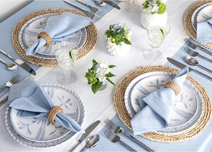 Solino Home Linen White Table Runner 108 Inches Long - Image 3