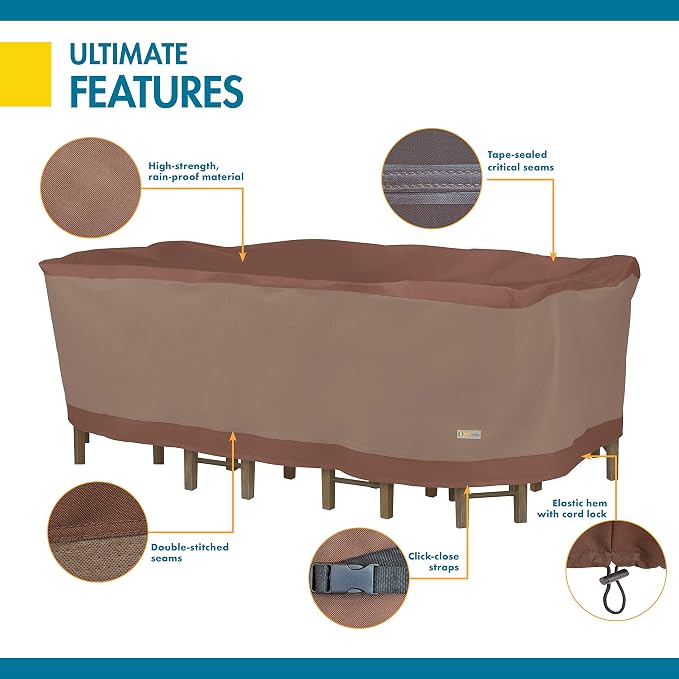 DUCKCOVERS Ultimate Waterproof Rectangular/Oval Patio Table - Image 5