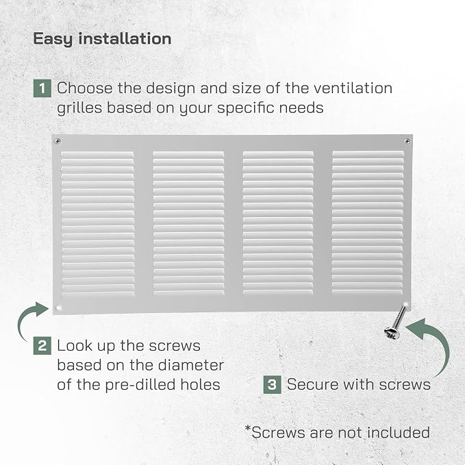 Vent Systems 16" x 8" Inch Pack of 5 - Image 4