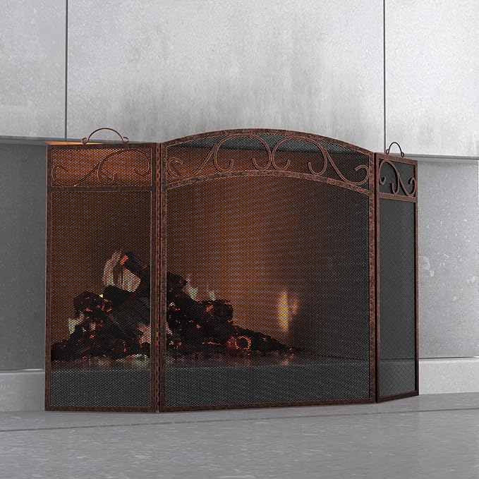 Fire Beauty Fireplace Screen 3 Panel by FireBeauty