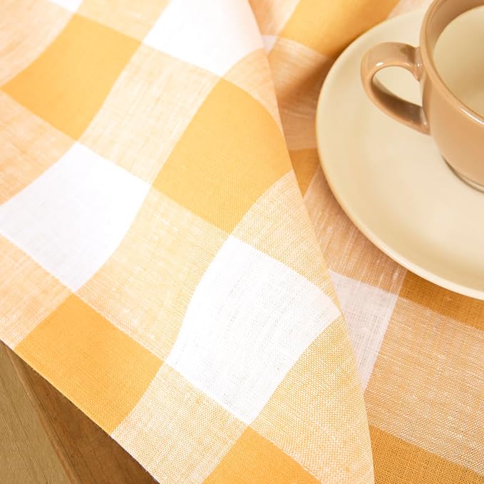 Solino Home Linen Checkered Table Runners 72 Inches Long - Image 3
