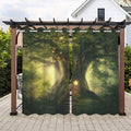 Fantasy Theme Outdoor Curtains for Patio Waterproof, Forest Pattern, Privacy by Lirduipu