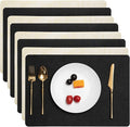 Myir JUN Placemats Set of 8, Dual Sided Faux Leather Placemats Place Mats Set by MyirJUN