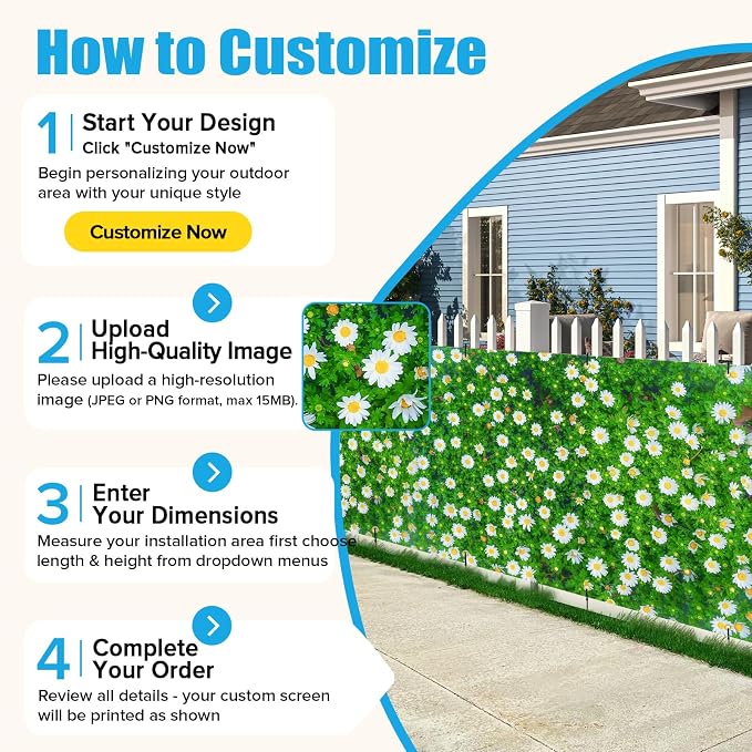 UPGRADE Custom Scenic Privacy Fence Screen - Image 2