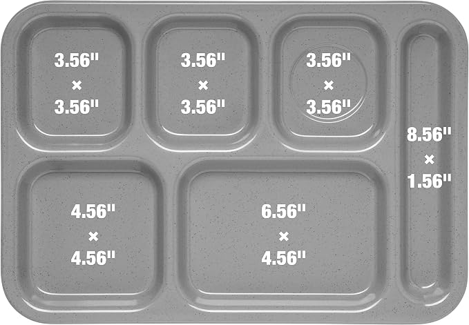Carlisle FoodService Products / Brands-P614R25 Rectangular Tray w/ Compartments - Image 4