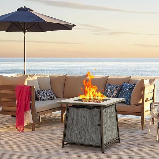 BALI OUTDOORS 50, 000 BTU Propane Fire Pit Outdoor, 28 inch Propane Fire Pit - Image 2