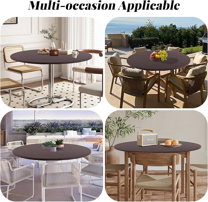 LURKA Round PU Leather Table Cover/Tablecloth - Image 5