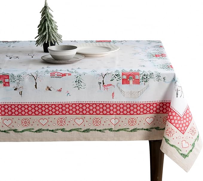 Maison d' Hermine Table Cloth Rectangle Table 100% Cotton 60 x 90 Inches Fall by MaisondHermine