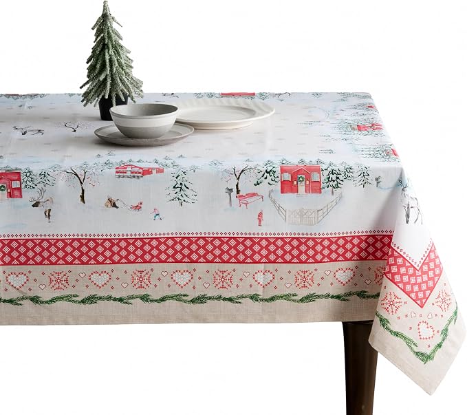 Maison d' Hermine Table Cloth Square Table 100% Cotton 60 x 60 Inches Fall by MaisondHermine