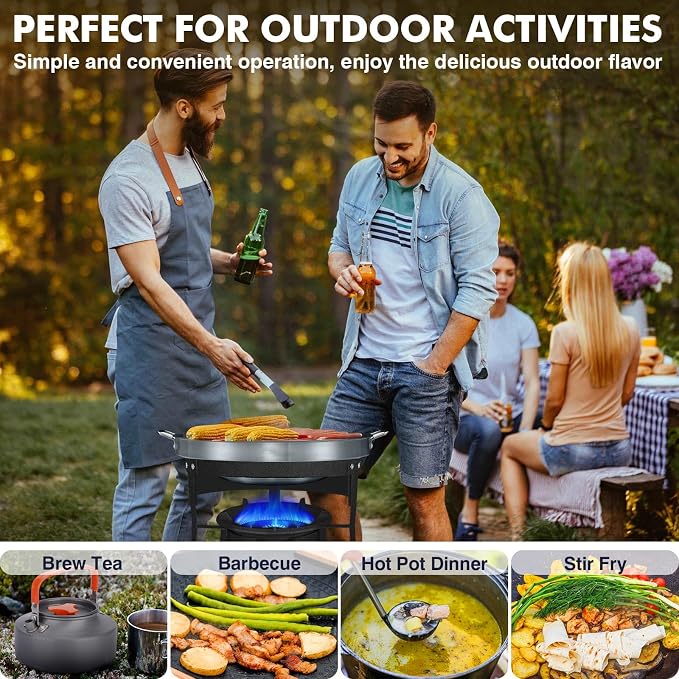 Llamaviva 90, 000 BTU Portable Propane Burner Stove Cast Iron Single Burner - Image 7