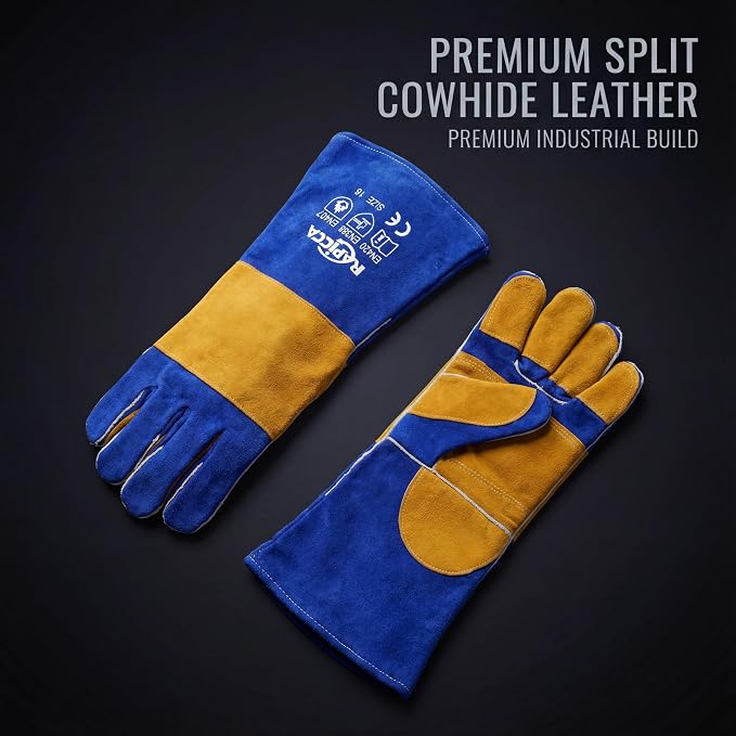 RAPICCA Welding Gloves Fire Heat Resistant: Blue 16IN 932℉ - Image 5
