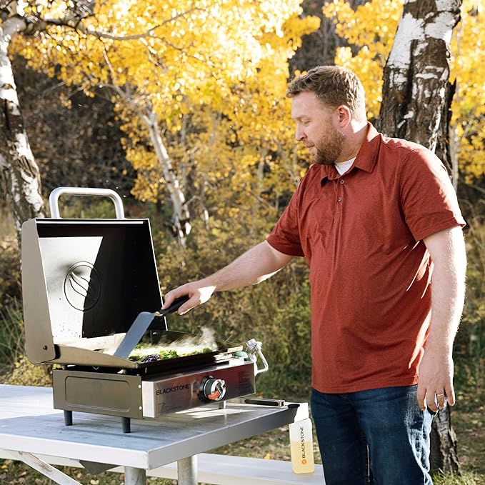 BLACKSTONE 1814 Stainless Steel Propane Gas Portable, Flat Top Griddle Frill - Image 3