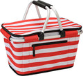 SIYUAN Picnic Basket with Handles 30L Leakproof Insulated Cooler Stripped by SIYUAN
