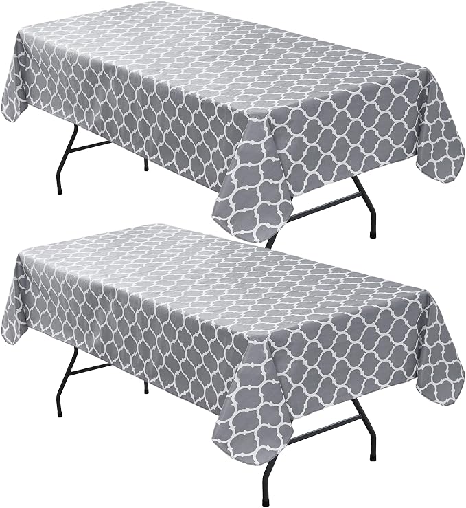 Nasitos 2 Pack Plastic Vinyl Tablecloth by Nasitoshomedecor