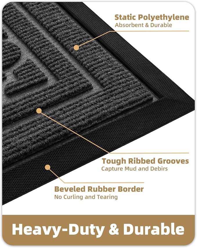 Color&Geometry Front Door Mat Outside Entrance, Heavy Duty Non Slip Low Profile - Image 5