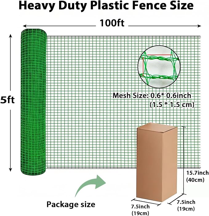 Garden Temporary Safety Fence, Resuable Plastic Mesh Fence - Image 2