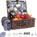 Neti Neti Wicker Picnic Basket for 4 by NetiNeti