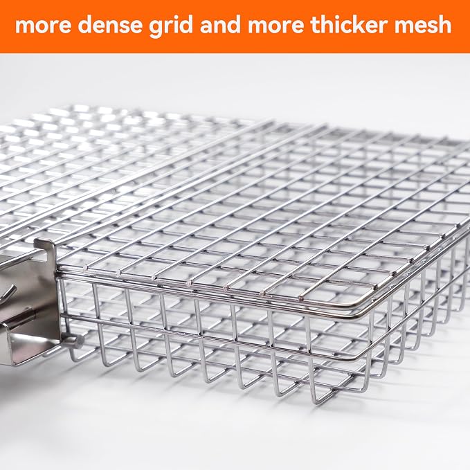 Grill Basket - Grill Baskets for Outdoor Grill, Stainless Steel Large Grilling - Image 6