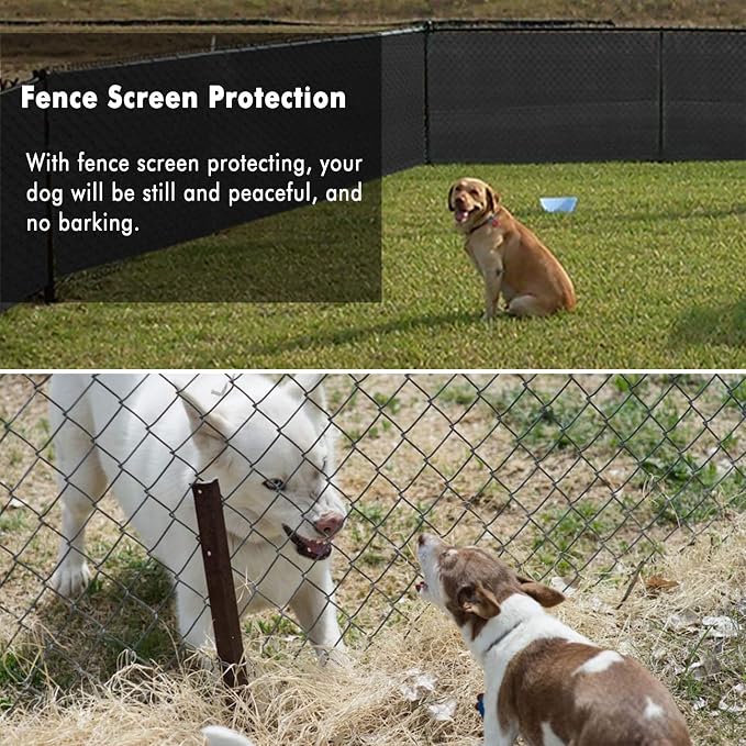 UPGRADE Privacy Fence Screen 6'x42' Black Outdoor 90% Visibility Blockage 170 - Image 6