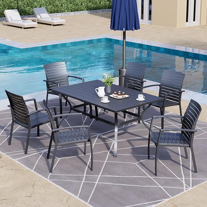 Vrivla Outdoor Dining Table, Rectangular Patio Table - Image 2