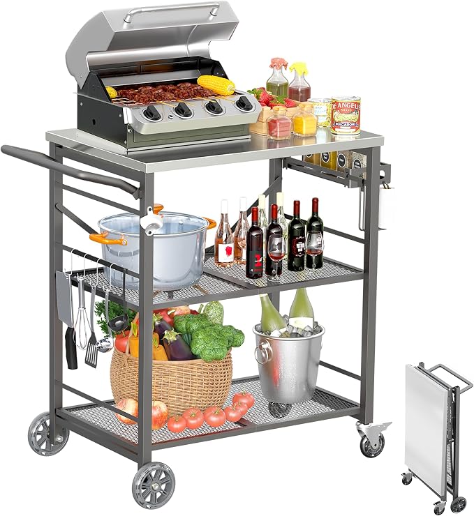 Ciokea Folding Outdoor Grill Cart by CIOKEA