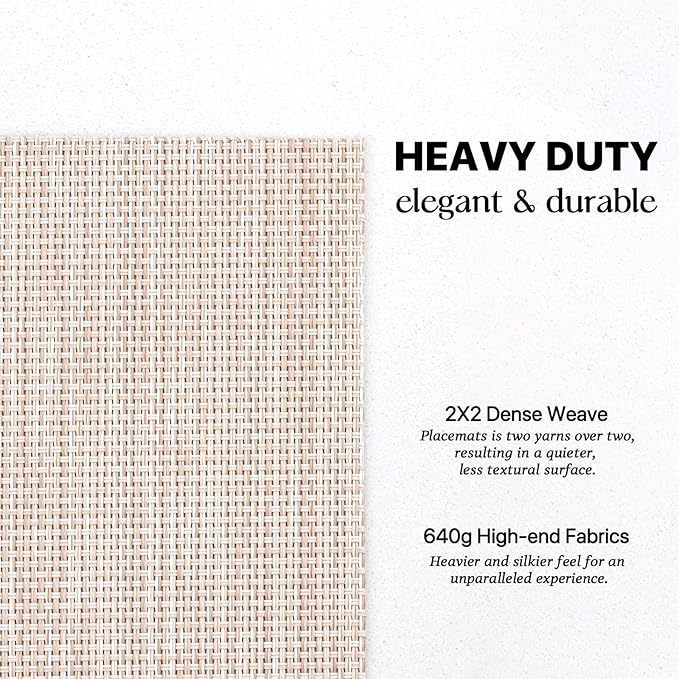 LEXMORE Placemats Set of 6 Vinyl/Plastic Woven Place Mats - Image 3