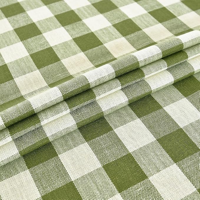 Gingham Tablecloth Rectangle Table Cloth Heavy Duty Cotton Checkered Table Cover - Image 4
