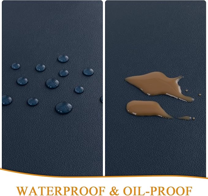 SHACOS Placemats Set of 6 Faux Leather Waterproof Leakproof Wipeable PU - Image 4