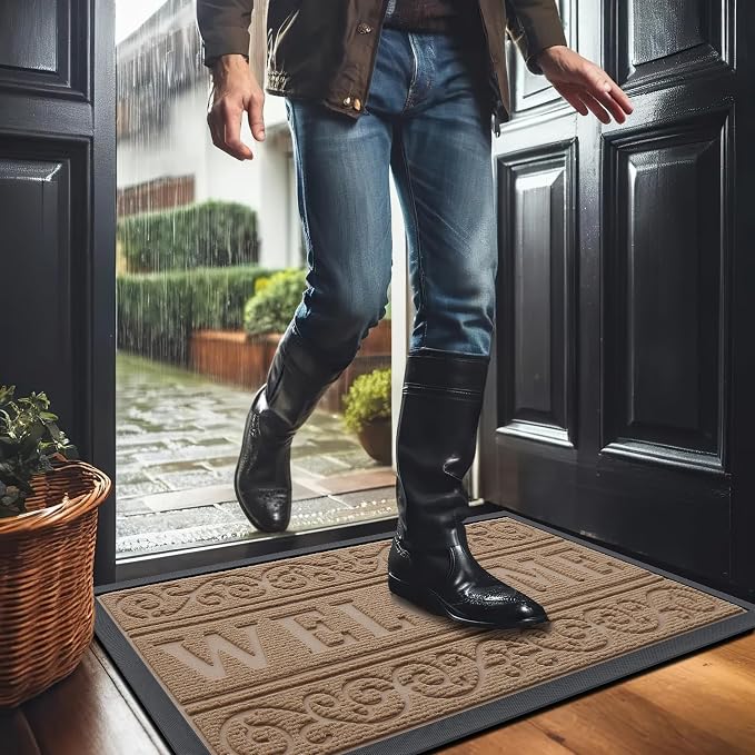 OLANLY Welcome Door Mat Indoor Outdoor Entrance, Heavy Duty Sturdy Front Door - Image 9